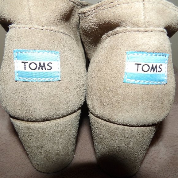 Toms Wedge Heel Lace Booties Sz W12 - Picture 5 of 9